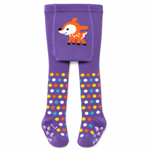Kids Winter Leggings Purple Polka Print | Warm Leggings for Girls | 6–12 Months | Size 56-62