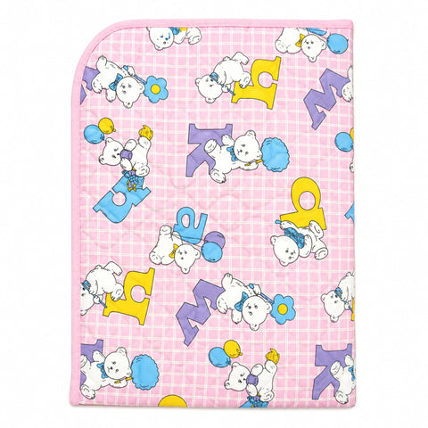 Diaper Changing Sheet - Mini - Light Pink - Alphabets