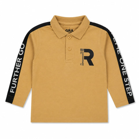Bonton - Long Sleeve - Polo - T-Shirt - R - Camel