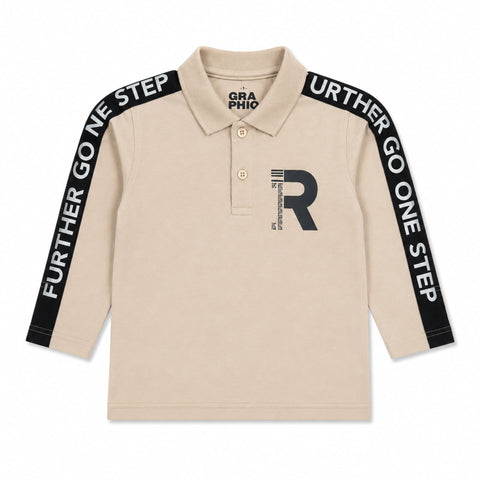 Bonton - Long Sleeve - Polo - T-Shirt - R - Light Brown