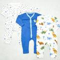 Little One - Pack of 3 Rompers - Blue