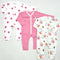 Little One - Pack of 3 Rompers - Dark Pink