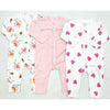Little One - Pack of 3 Rompers - Light Pink