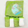 5 Pieces Bath Towel Gift Set - Green Elephant