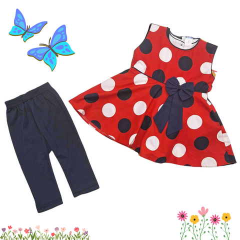 Street Six - Frock - Red - Circles