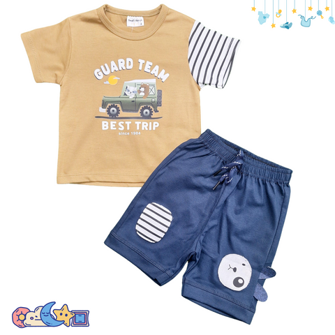 T-Shirt & Shorts - Guard Team - Brown