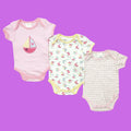 3 Pieces - Body Suits - Boat - Pink