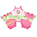 3 Pieces - Body Suits - Flower - Pink