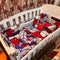 8 Pieces Cot Bedding Set - Spiderman - Red & Gray
