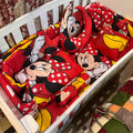 8 Pieces Cot Bedding Set - Minnie Mouse - Red