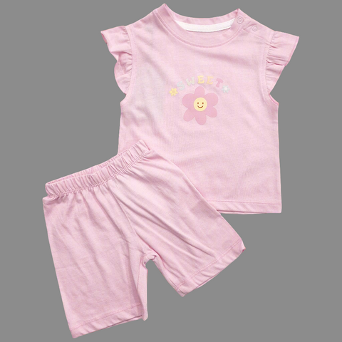 2 Pieces - Suit Set - Sweet - Pink
