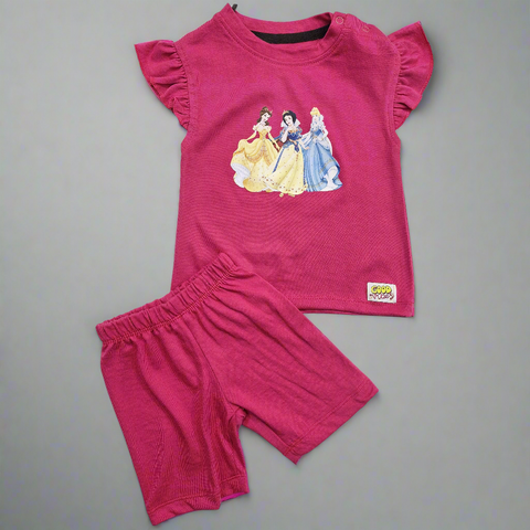 2 Pieces - Suit Set - Disney Princess - Shocking Pink