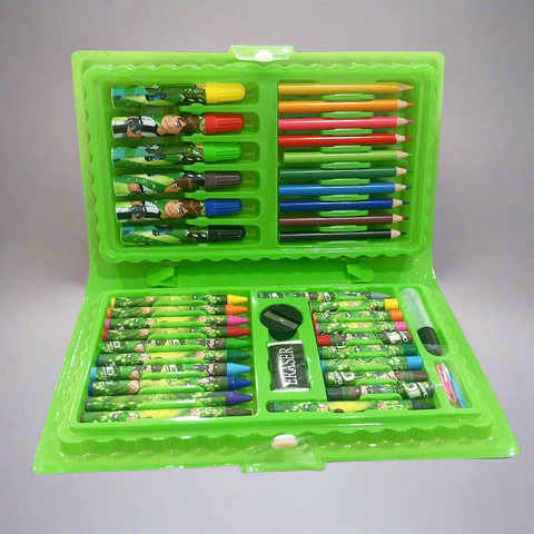 Drawing set - Suitcase - 42 Pcs - Ben10 - Green