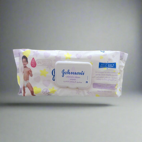 60 Wipes - Johnson's Baby - Larger & Thicker
