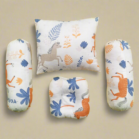 Pack of 4 Pillows - Unicorn & Leaves