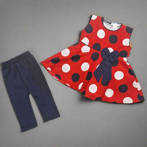 Street Six - Frock - Red - Circles