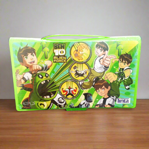 Drawing set - Suitcase - 42 Pcs - Ben10 - Green