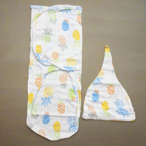 Swaddle With Cap - Pineapples