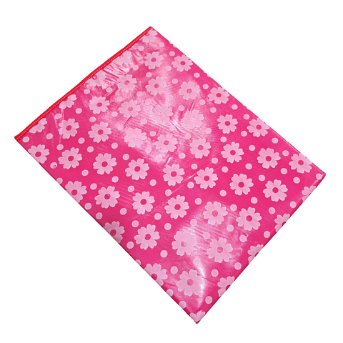Diaper Changing Mat - Flowers - Dark Pink
