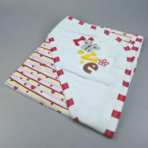Haya's - Baby Wrapping Sheet - Love