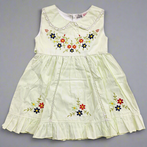 Twin Sisters - Frock - Leaves & Flowers - Yellow