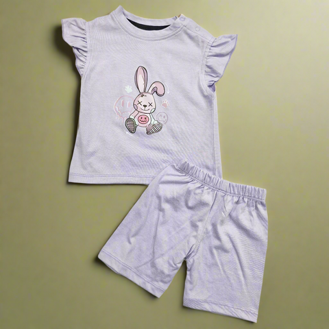 2 Pieces - Suit Set - Bunny - Purple