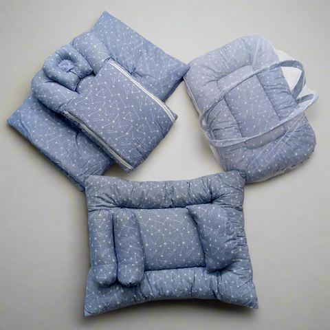 8 Pieces Bedding Set - Vol 03-25 - Grey - Stars