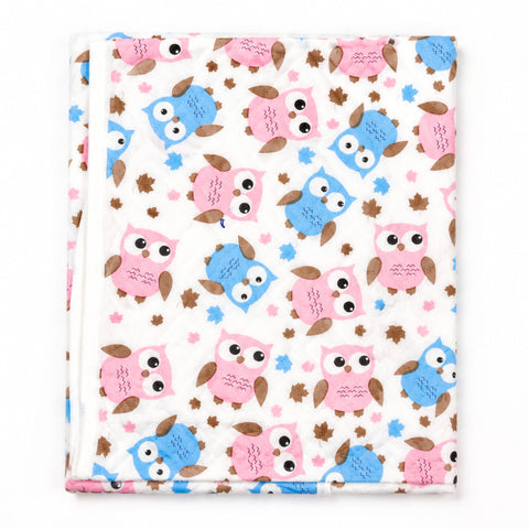 Diaper Changing Sheet - White - Owl