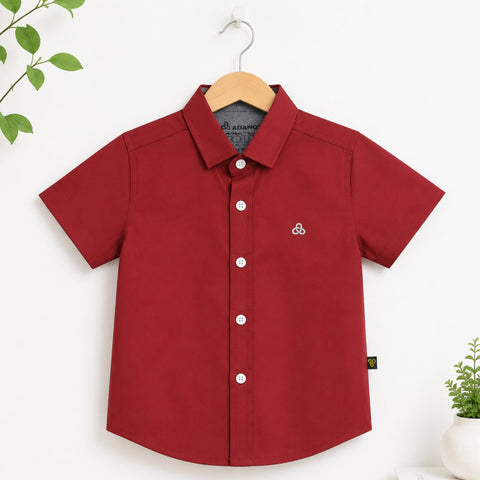 ADN - Casual Shirt - Plain - Red