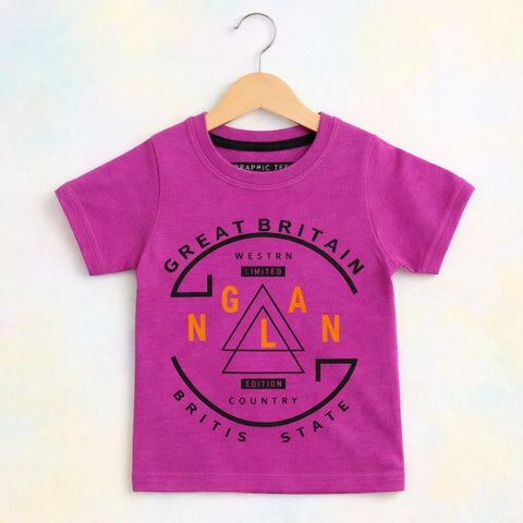 GT - Short Sleeve - Round Neck - T-Shirt - Purple - Britain