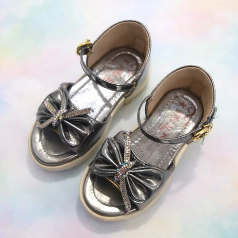 Girls - Sandal - Grey - Bow