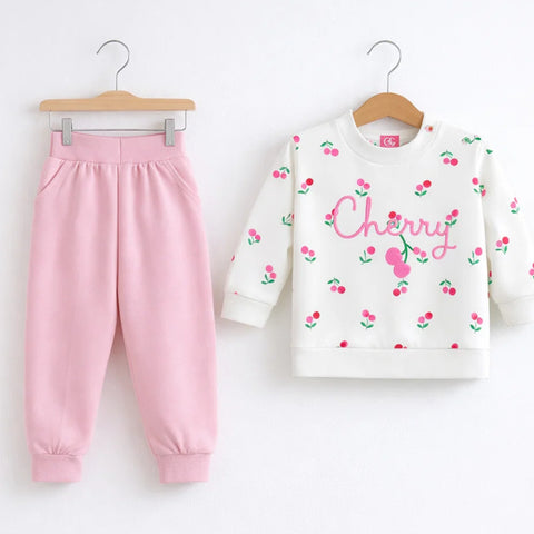 ND - 2 Pieces - Suit Set - Pink - Cherry
