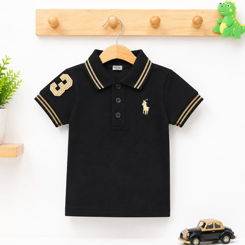 Polo T-Shirt Short Sleeves - Black - RL