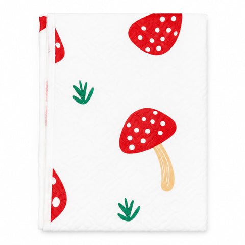 Diaper Changing Sheet - White - Mushroom