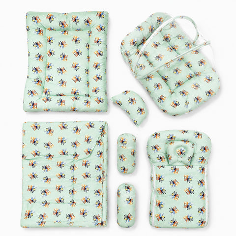 Newborn Bedding Set - 8 Pieces - Paw - Green