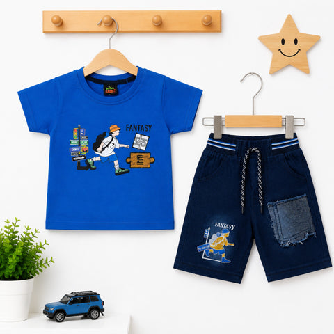 RR - T-Shirt & Short - Blue - Fantasy