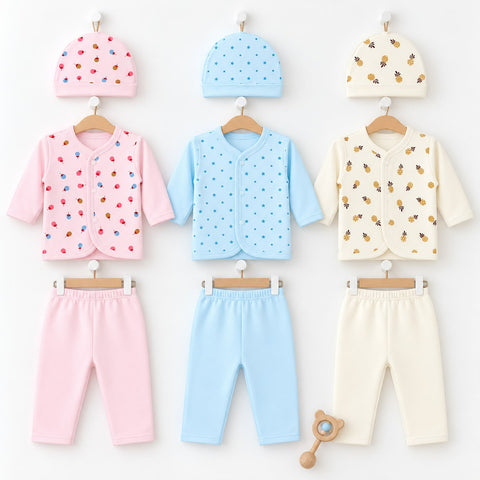Newborn Welcome Bundle - 9 Pieces Newborn Fleece Clothing BPY Pineapple Star & Green Wrapping Sheet