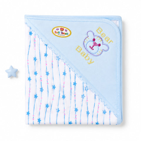 Newborn Cotton Wrapping Sheet - Blue - Star Threads - ST