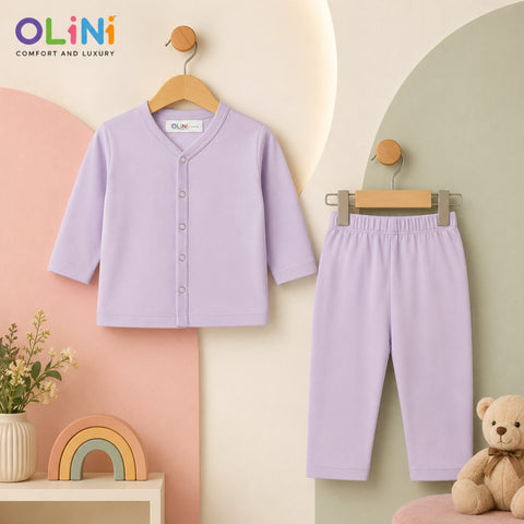 OLINI - Cotton Jersey - Night Suit - Light Purple - YAM