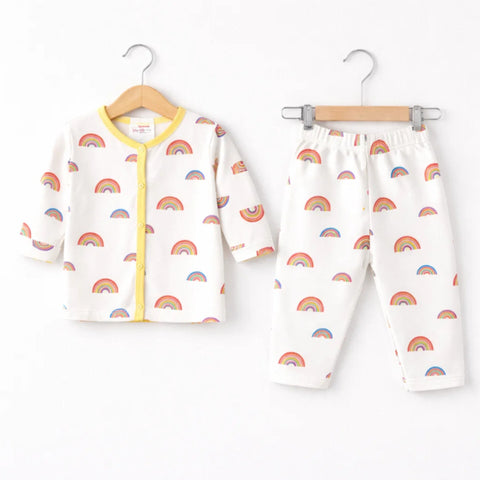 TBS - Cotton Jersey - Night Suit - Yellow - Rainbow - 26