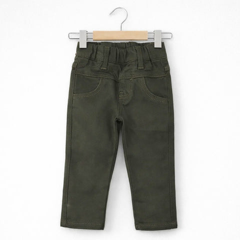 Royal - Elastic Jeans - Green - Plain - (1-5Y)