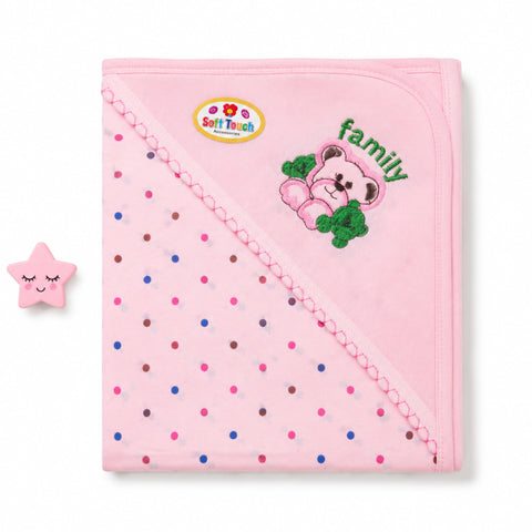 Newborn Cotton Wrapping Sheet - Pink - Polka - ST