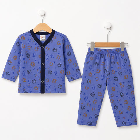 TBS - Cotton Jersey - Night Suit - Blue - Cars - 26