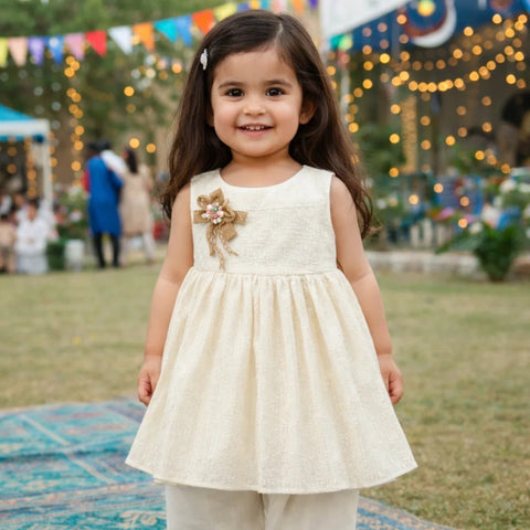 Stufz - Fancy Frock - Off White - Leaves & Flowers