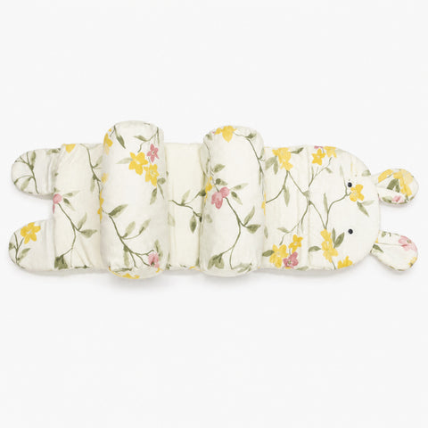 Cotton Baby Head Shaping Pillow for Round Head – Yellow & Pink Flowers  | Newborn Flat Head Prevention