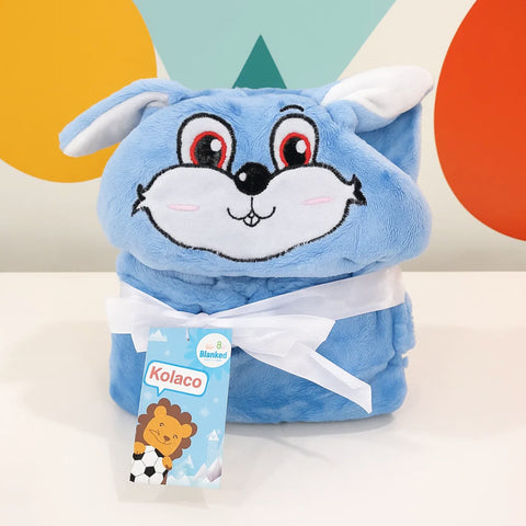 Kolaco - Hoodie Blanket - Blue - Ears