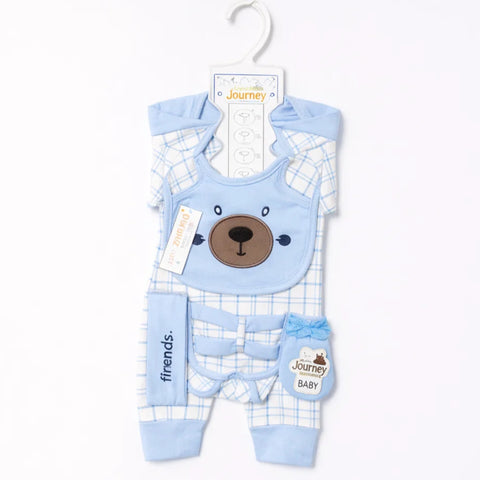 JL - Cotton Interlock - 10 Pieces - Bear Friends - Starter Set - Blue