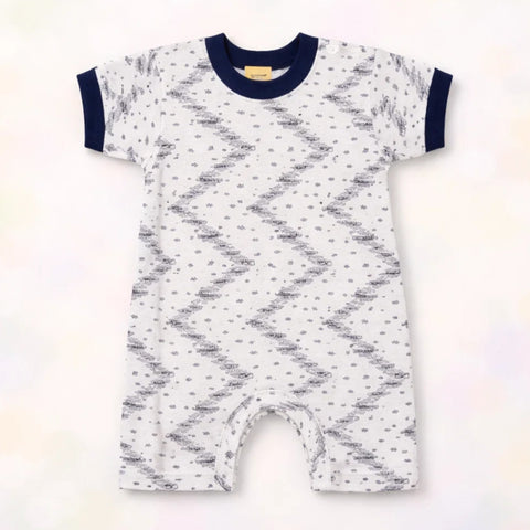 Next - Cotton Jersey - Short Leg Romper - Black - Anchors