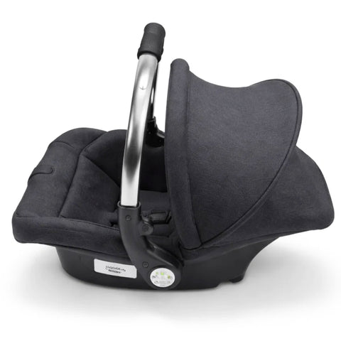 Double Cushion Luxury Baby Carry Cot & Car Seat – Charcoal | Newborn Infant Travel Seat