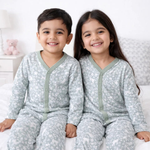 TBS - Cotton Jersey - Night Suit - Grey - Jungle - 26